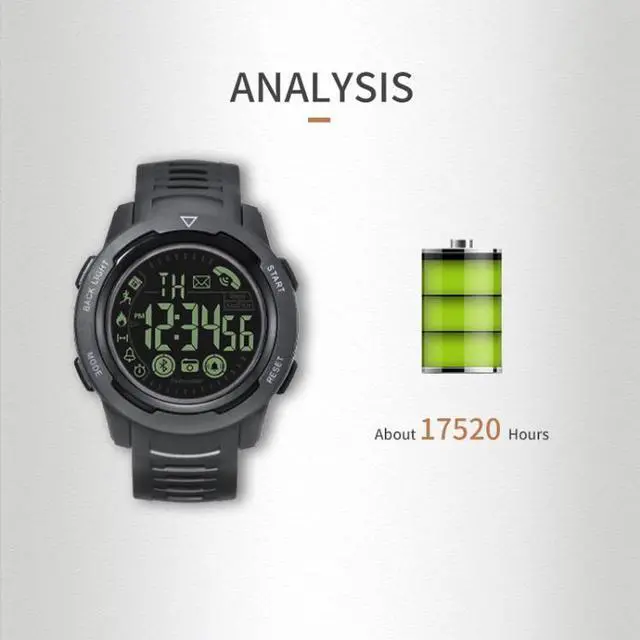 Alt view image 6 of 7 - SPOVAN PR3 Outdoor Waterproof Bluetooth Smart Sports Watch (Black)