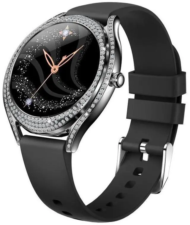 Main image of V66 1.28inch BT5.0 Smart Watch Support Heart Rate/ Sleep Detection Silicone Strap (Black)