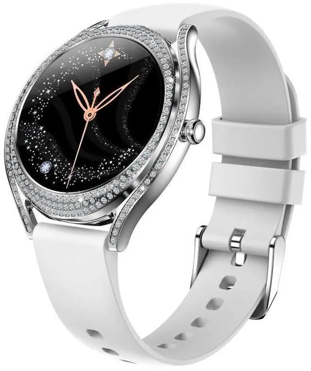 Main image of V66 1.28inch BT5.0 Smart Watch Support Heart Rate/ Sleep Detection Silicone Strap (Silver)