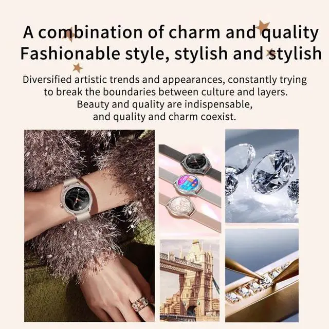 Alt view image 7 of 7 - V66 1.28inch BT5.0 Smart Watch Support Heart Rate/ Sleep Detection Silicone Strap (Gold)