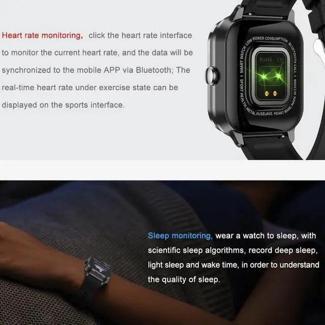 Alt view image 6 of 7 - D8 Pro 2.01 inch 2 in 1 Bluetooth Earphone Steel Strap Smart Watch, Support NFC with Cover (Black)