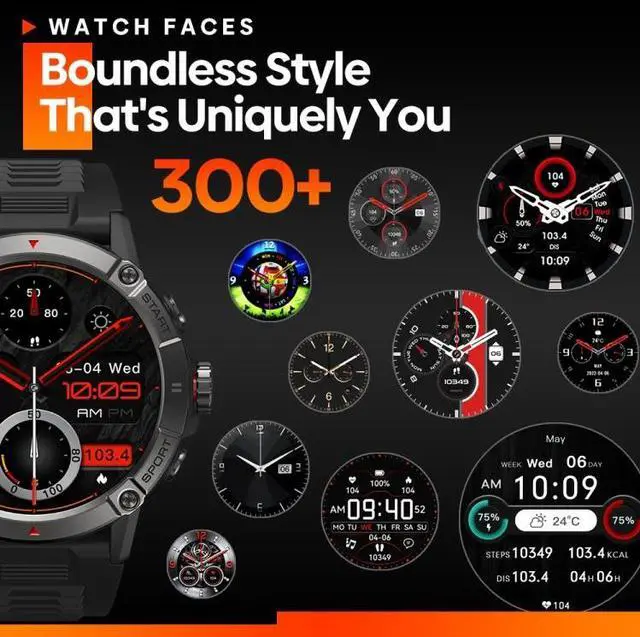 Alt view image 7 of 7 - Zeblaze Ares 3 1.52 inch IPS Screen Smart Watch Supports Health Monitoring / Voice Calls (Wild Green)