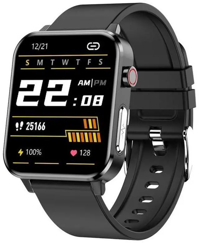 Main image of E86 1.7 inch TFT Color Screen IP68 Waterproof Smart Watch, Support Blood Oxygen Monitoring / Body Temperature Monitoring / AI Medical Diagnosis, Style: TPU Strap TPU Strap(Black) (Black)