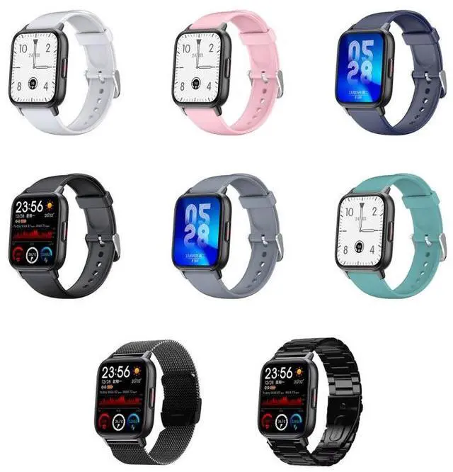 Alt view image 2 of 7 - QS16Pro 1.69-Inch Health Monitoring Waterproof Smart Watch, Supports Body Temperature Detection, Color: Black Black