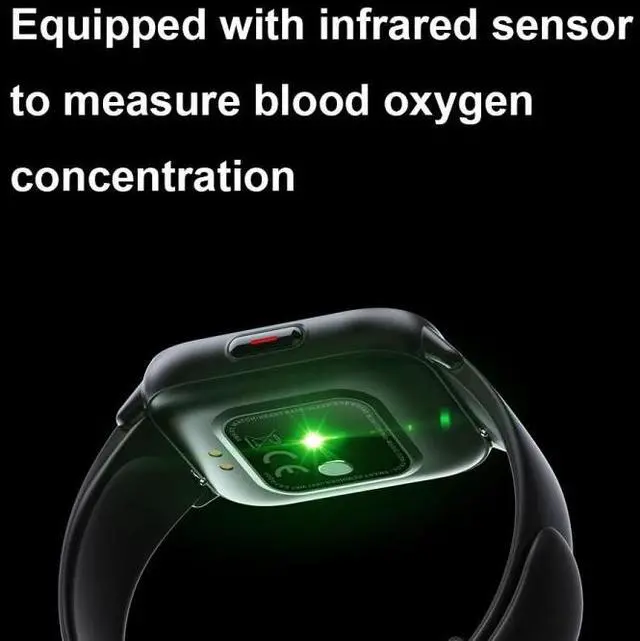 Alt view image 5 of 7 - QS16Pro 1.69-Inch Health Monitoring Waterproof Smart Watch, Supports Body Temperature Detection, Color: Black Black