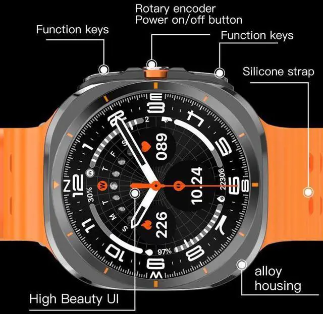 Alt view image 5 of 7 - X7 1.51 inch IPS Screen Bluetooth Smart Watch Supports Healthy Monitoring (Silver)