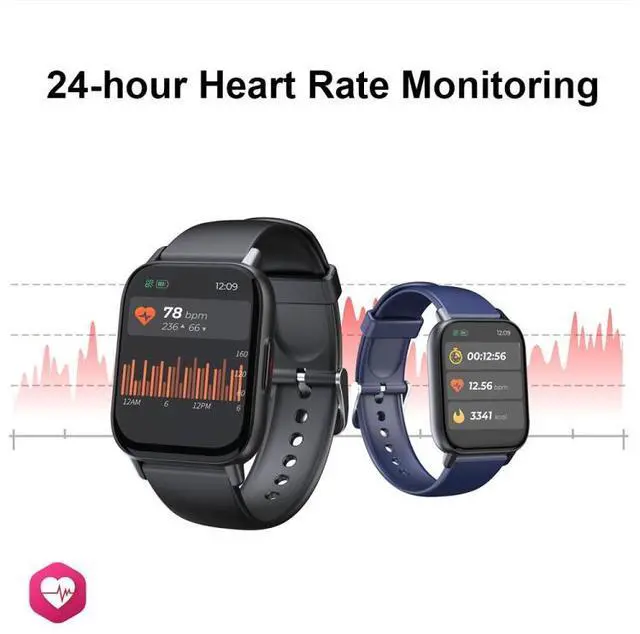 Alt view image 4 of 7 - QS16Pro 1.69-Inch Health Monitoring Waterproof Smart Watch, Supports Body Temperature Detection, Color: Black Black