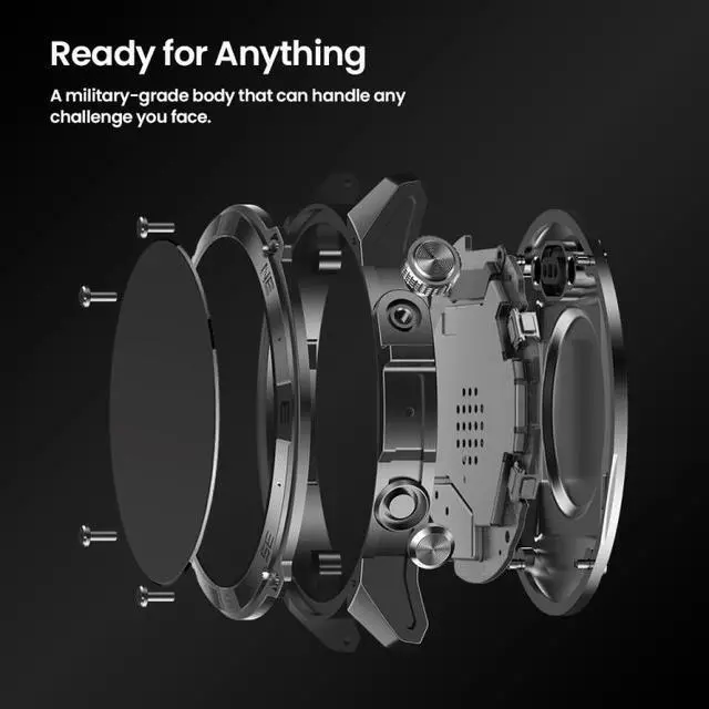 Alt view image 3 of 7 - Zeblaze Stratos 2 Plus 1.43 inch Screen 3 ATM Health and Fitness GPS Smart Watch Stratos 2 Plus (Graphite Black)