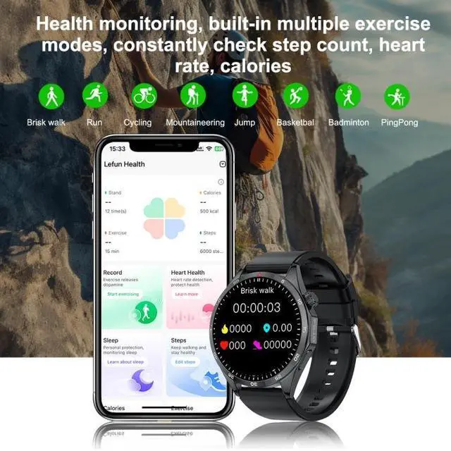 Alt view image 5 of 7 - GTS4/LT09 1.5 inch IP67 Fitness Wellness Smart Watch Support Bluetooth Call / Sleep / Blood Oxygen / Heart Rate Health Monitor Silicone Strap (Silver)