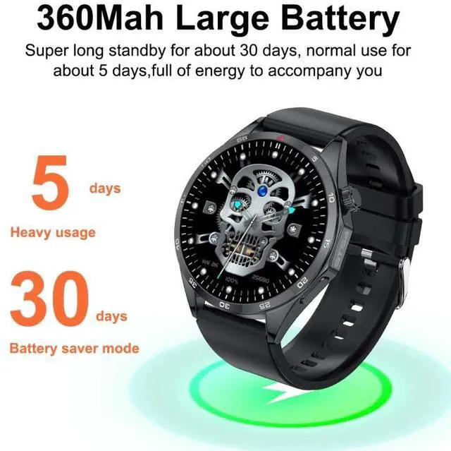 Alt view image 7 of 7 - GTS4/LT09 1.5 inch IP67 Fitness Wellness Smart Watch Support Bluetooth Call / Sleep / Blood Oxygen / Heart Rate Health Monitor Silicone Strap (Silver)