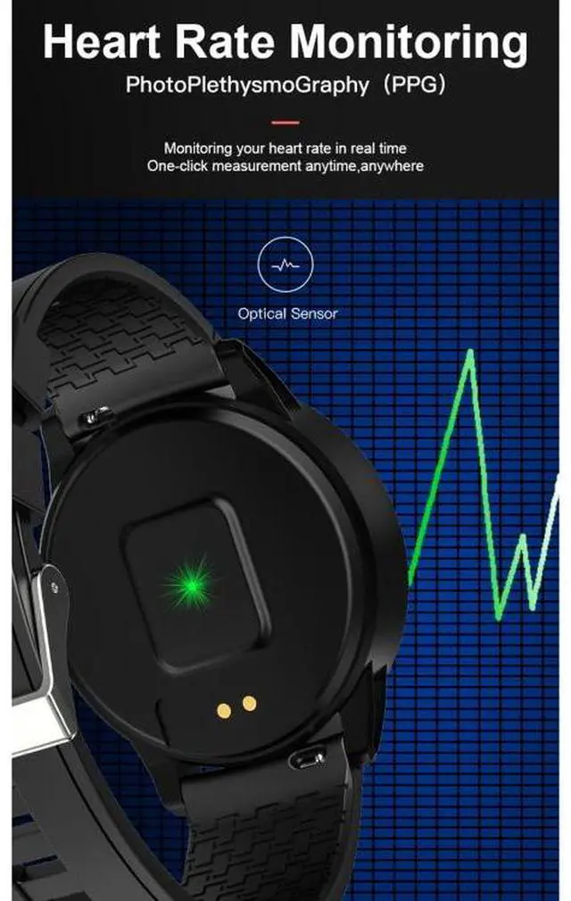 Alt view image 6 of 7 - B7 0.96 inch Color Screen Smart Watch, Support Sleep Monitor / Heart Rate Monitor / Blood Pressure Monitor (Black)