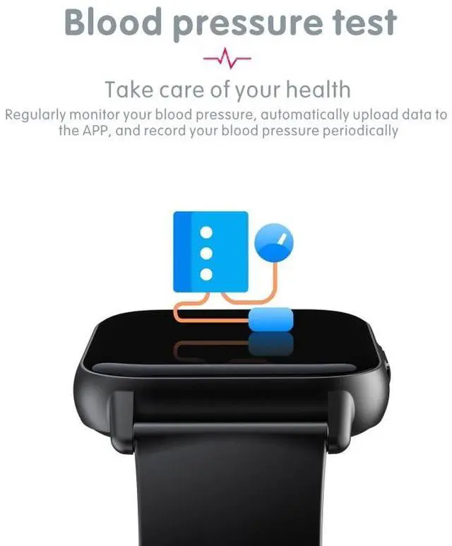 Alt view image 7 of 7 - QS16 Pro 1.83 inch BT5.0 Smart Sport Watch, Support Bluetooth Call / Sleep / Blood Oxygen / Temperature / Heart Rate / Blood Pressure Health Monitor (White)