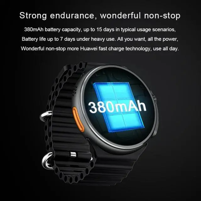 Alt view image 2 of 7 - V3 Ultra Max 1.6 inch TFT Round Screen Smart Watch Supports Voice Calls/Blood Oxygen Monitoring (Black)