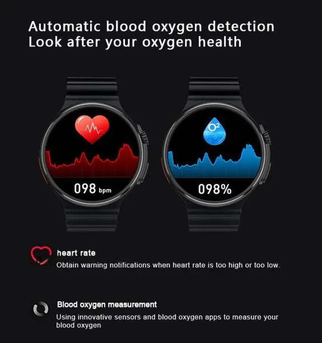 Alt view image 3 of 7 - V3 Ultra Max 1.6 inch TFT Round Screen Smart Watch Supports Voice Calls/Blood Oxygen Monitoring (Black)