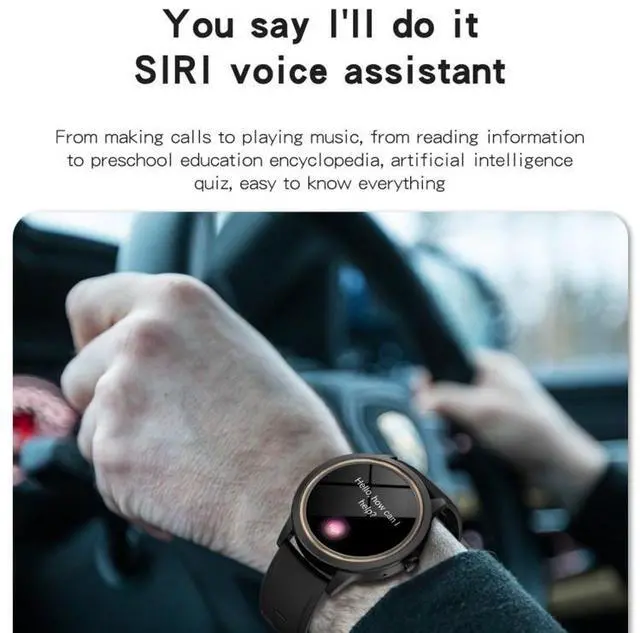 Alt view image 2 of 7 - A60 1.32 inch IPS HD Screen Smart Watch, Support Bluetooth Calling/Blood Pressure Monitoring (Black)