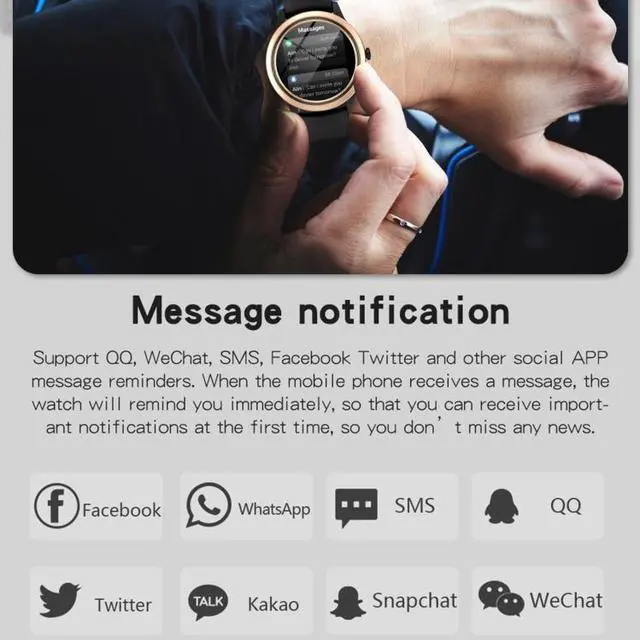 Alt view image 5 of 7 - A60 1.32 inch IPS HD Screen Smart Watch, Support Bluetooth Calling/Blood Pressure Monitoring (Black)