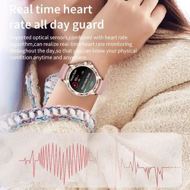 Alt view image 3 of 7 - CF12 1.2 inch Waterproof Smart Silicone Strap Wristband Support Heart Rate Monitoring / Blood Pressure Monitoring CF12 Silicone Strap (Pink) (Pink)
