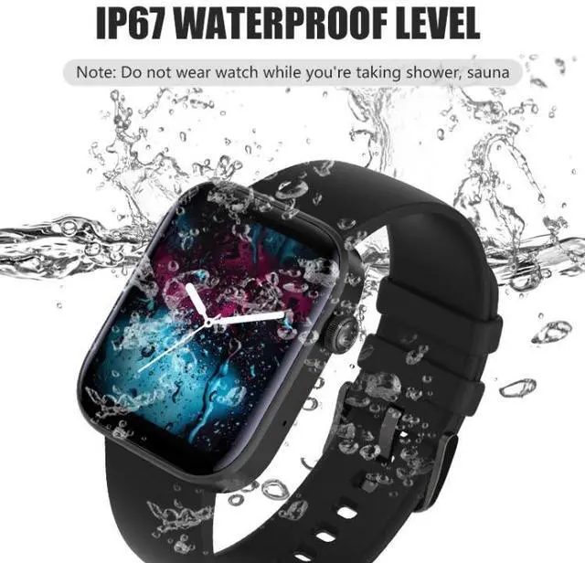 Alt view image 7 of 7 - P43 1.8 inch TFT Screen Bluetooth Smart Watch, Support Heart Rate Monitoring & 100+ Sports Modes (Black)
