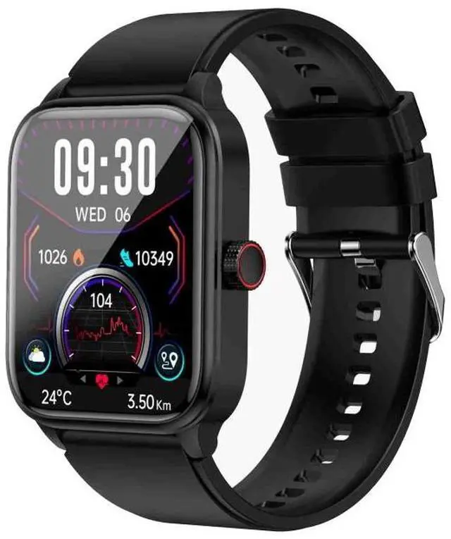Main image of ET540 1.91 inch IP67 Waterproof Silicone Band Smart Watch, Support ECG / Non-invasive Blood Glucose Measurement ET540 (Black) (Black)