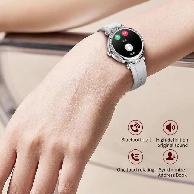 Alt view image 4 of 7 - CF32 1.27 inch Screen Lady Smart Watch, Support Female Physiology Monitoring & 100+ Sports Modes Steel Band (Black)
