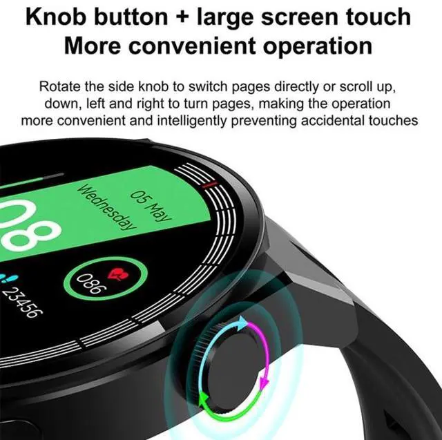 Alt view image 3 of 7 - GT3 Smart Bracelet, 1.5 inch Smart Watch, Bluetooth Call / Heart Rate / Blood Pressure / Blood Oxygen (Black)