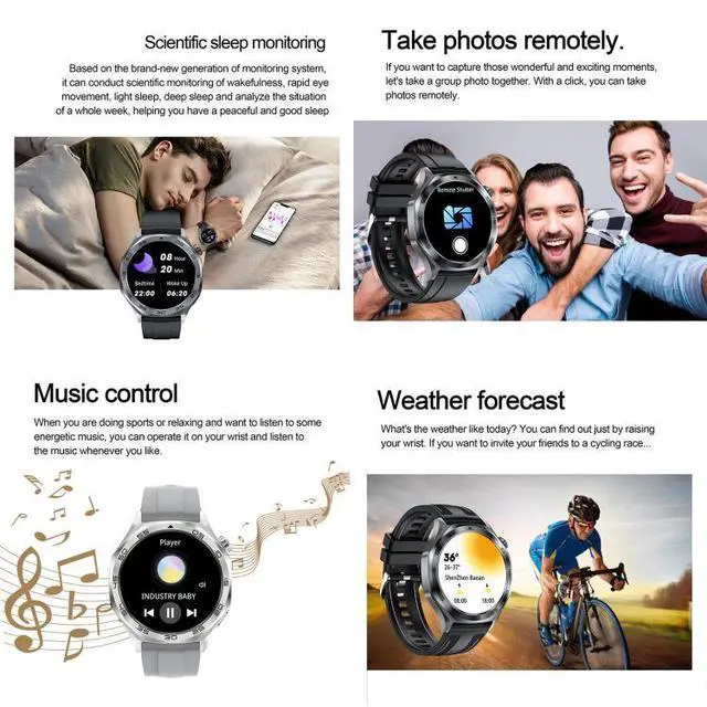 Alt view image 6 of 7 - AK83 BT Call Smart Watch, Support Blood Pressure / Heart Rate / Sports Health Monitoring Fitness Tracker (Steel 3-Bead Steel)