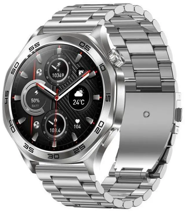 Main image of AK83 BT Call Smart Watch, Support Blood Pressure / Heart Rate / Sports Health Monitoring Fitness Tracker (Steel 3-Bead Steel)