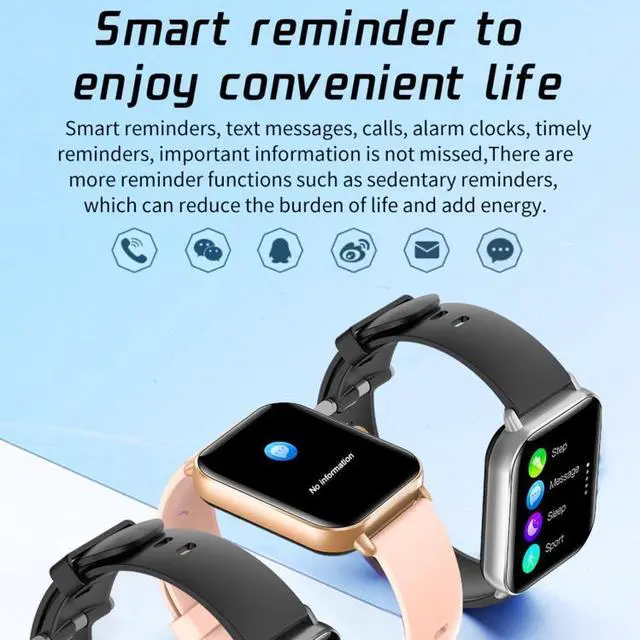 Alt view image 2 of 7 - L21 1.69 inch TFT Screen Smart Watch,Support Blood Pressure Monitoring / Sleep Monitoring (Silver)