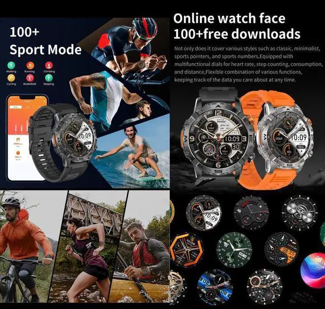 Alt view image 7 of 7 - BH11 4G LTE Android 8.1 Smart Watch, 2GB+16GB, Unisoc 8541 Quad Core, Support Heart Rate / Blood Oxygen (Black Steel)