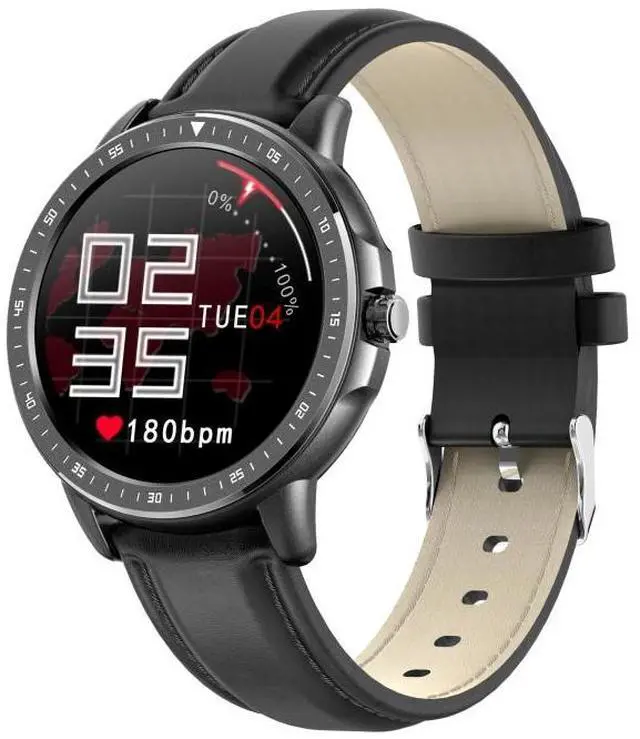 Alt view image 2 of 7 - CF19 1.3 inch IPS Color Touch Screen Smart Watch, IP67 Waterproof, Support Weather Forecast / Heart Rate Monitor / Sleep Monitor / Blood Pressure Monitoring (Black)