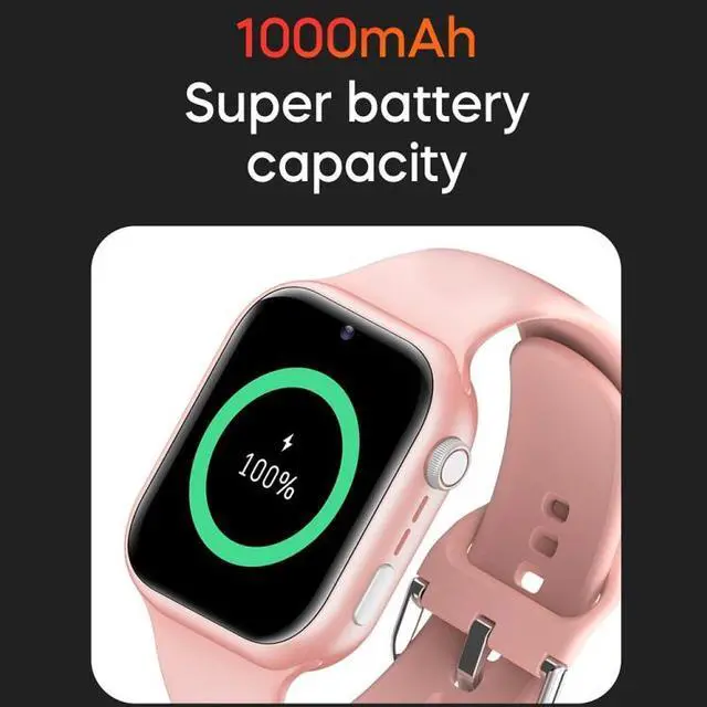 Alt view image 7 of 7 - K20 1.81 inch Children Sport Smart Watch, Support Video Call / Message Notification / GPS / WiFi / AI (Pink)