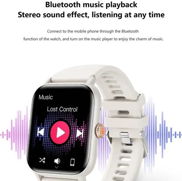 Alt view image 6 of 7 - QS13 1.83 inch BT5.2 Smart Sport Watch, Support Bluetooth Call / Sleep / Blood Sugar / Blood Oxygen / Heart Rate / Blood Pressure Health Monitor (Pink)