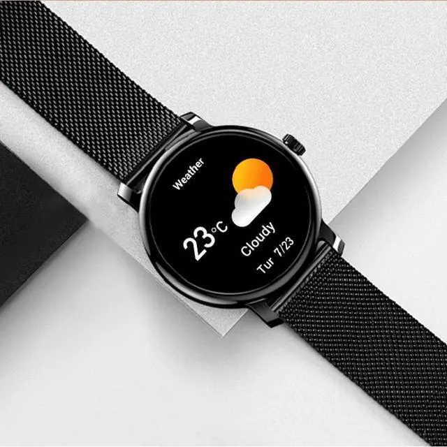 Alt view image 2 of 7 - LEMFO LF35 1.43 inch AMOLED Round Screen Steel Strap Smart Watch Supports Blood Oxygen Detection (Gold)