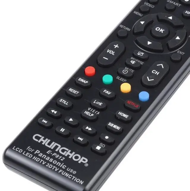 Alt view image 4 of 6 - CHUNGHOP E-P912 Universal Remote Controller for PANASONIC LED TV / LCD TV / HDTV / 3DTV