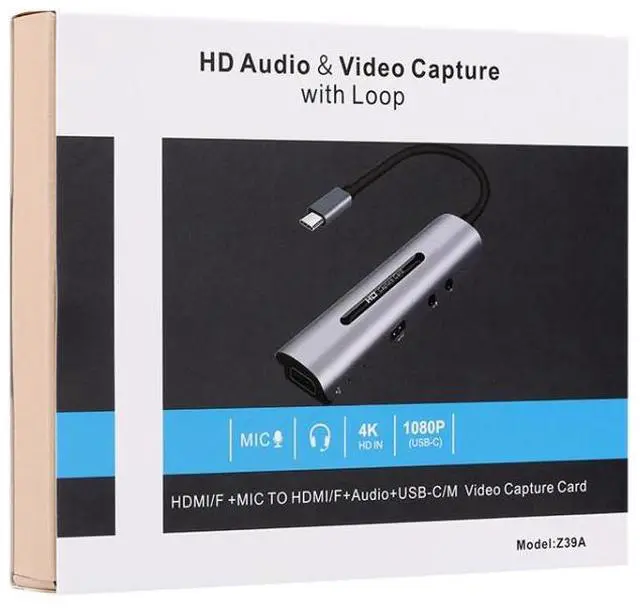 Alt view image 6 of 7 - Z39A HDMI / F + Microphone HDMI / F + Audio + USB 4K Capture Card, Support Windows Android Linux and MacOS Etc Z39A