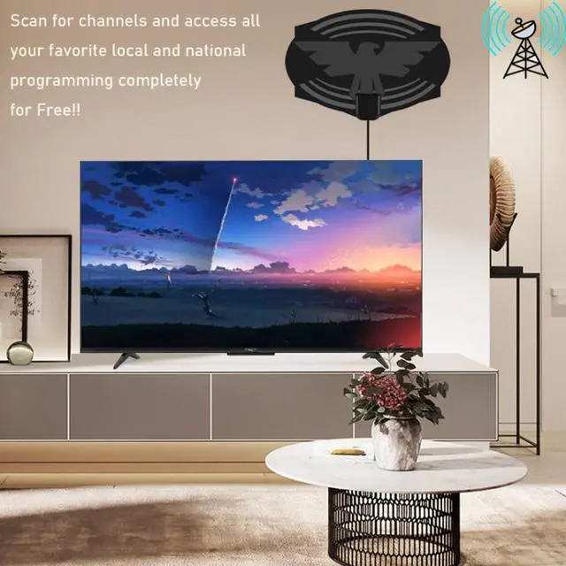 Alt view image 7 of 7 - MYC-HDTV049 25dB 4K HDTV Antenna, Reception Range: 150 Miles