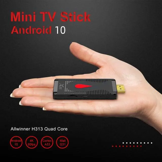 Alt view image 7 of 7 - X96 S400 Android 10.0 Mini TV Stick, Allwinner H313 Quad Core ARM Cortex A53, 1GB + 8GB, Support WiFi, HDMI, TF Card, USB