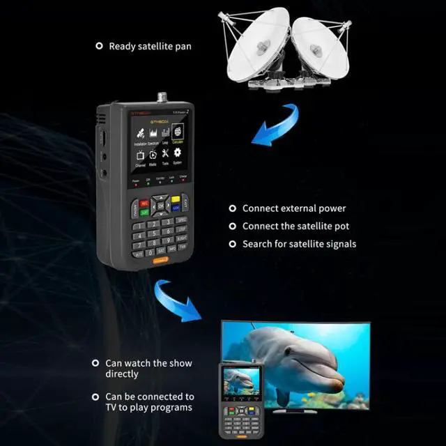 Alt view image 5 of 7 - GTMedia Full HD Digital Satellite Finder With 3.5 Inch LCD Screen Without Bag