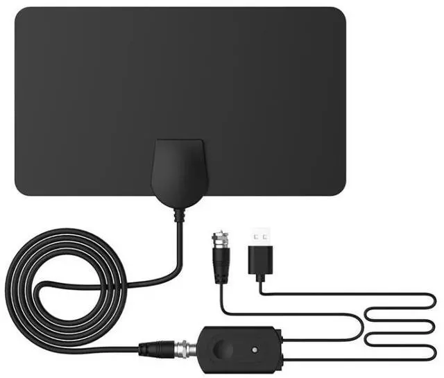 Main image of AN-1001 5dBi/25dBi Indoor HDTV Antenna with Dual-side Sticker, VHF170-230/UHF470-862MHz(Black)