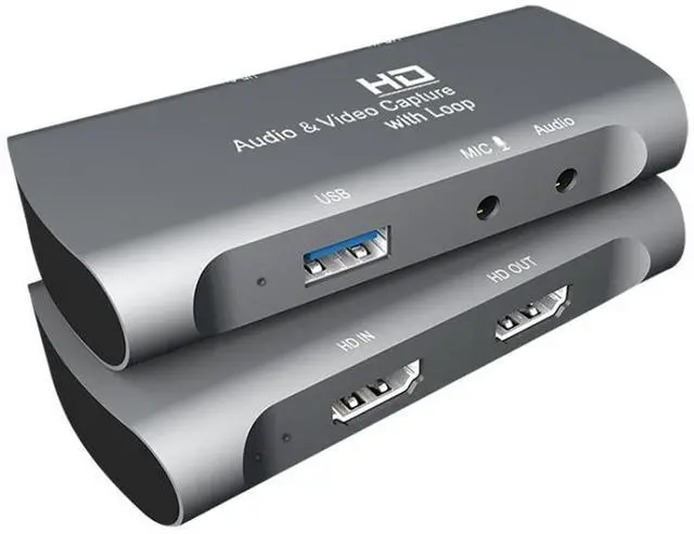 Main image of Z27 HDM Female + Mic to HDM Female USB 2.0 Video Audio Capture Box(Dark Gray)