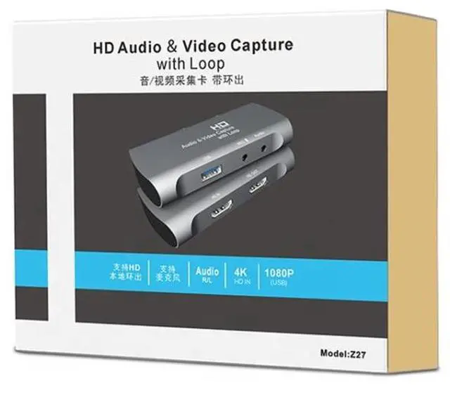 Alt view image 3 of 7 - Z27 HDM Female + Mic to HDM Female USB 2.0 Video Audio Capture Box(Dark Gray)