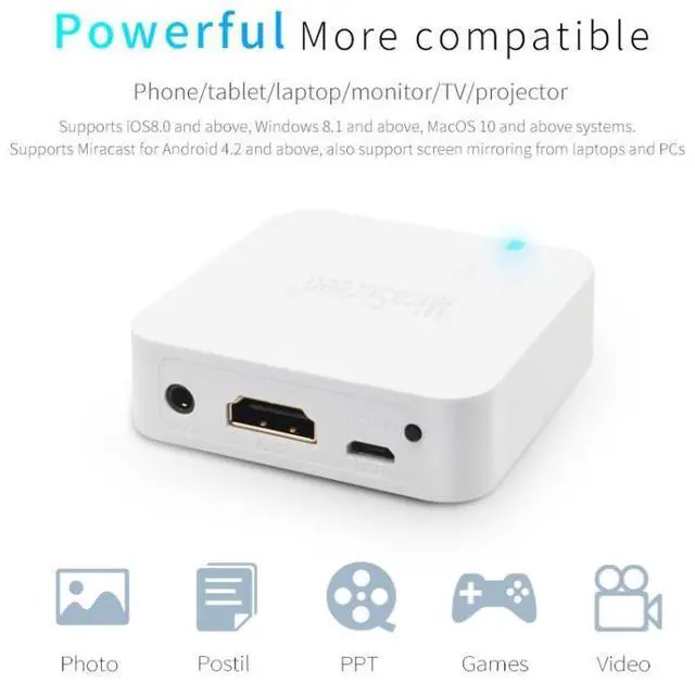 Alt view image 5 of 7 - MiraScreen Car Multimedia Display Device Dongle Audio Video Miracast WiFi Mirror Box, Support Android and iOS, AV and HDTV Ports