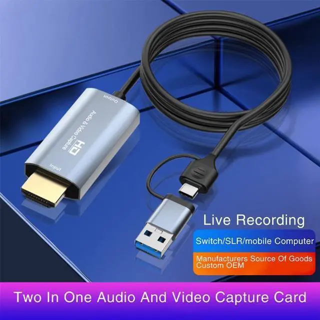 Alt view image 7 of 7 - Z36 HDMI/M Male to USB-Type C/M Male HD Video Capture Card, Length: 2m Z36