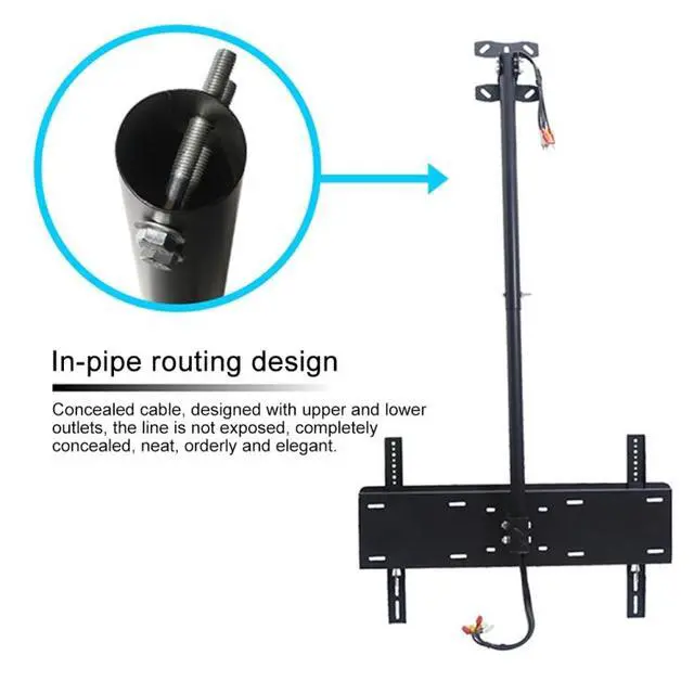 Alt view image 4 of 5 - 32-70 inch Universal Height & Angle Adjustable LCD TV Wall-mounted Ceiling Dual-use Bracket, Retractable Length: 1m