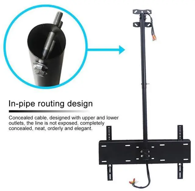 Alt view image 4 of 5 - 32-65 inch Universal Height & Angle Adjustable LCD TV Wall-mounted Ceiling Dual-use Bracket, Retractable Length: 2m