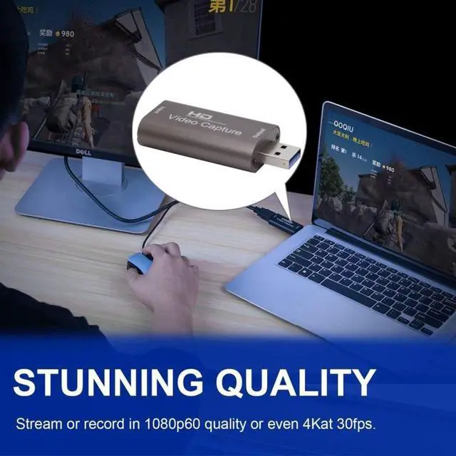 Alt view image 6 of 7 - CJK013 Video Capture Card Live Recording Box Video Capture Adapter, Random Color Delivery USB3.0