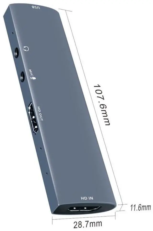 Alt view image 2 of 5 - Z46 HDMI + Mic + Audio + USB Video Capture Card with Loop