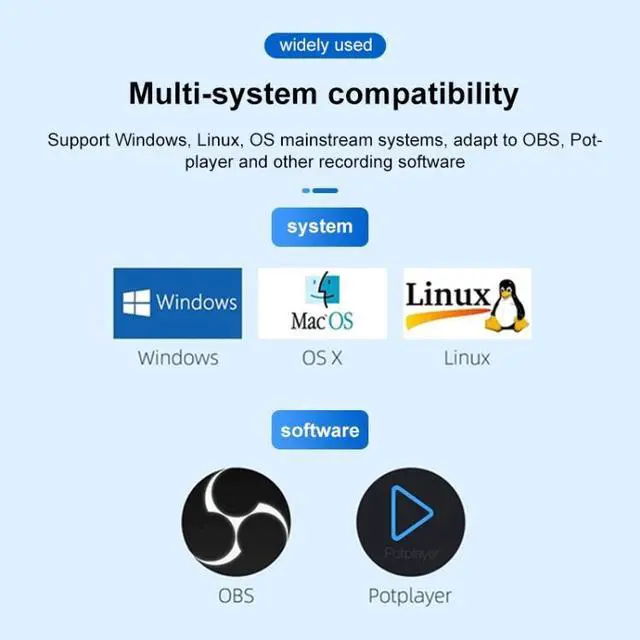 Alt view image 7 of 7 - CJK0266 USB3.0 Male to HDMI Female Audio Video Capture Card