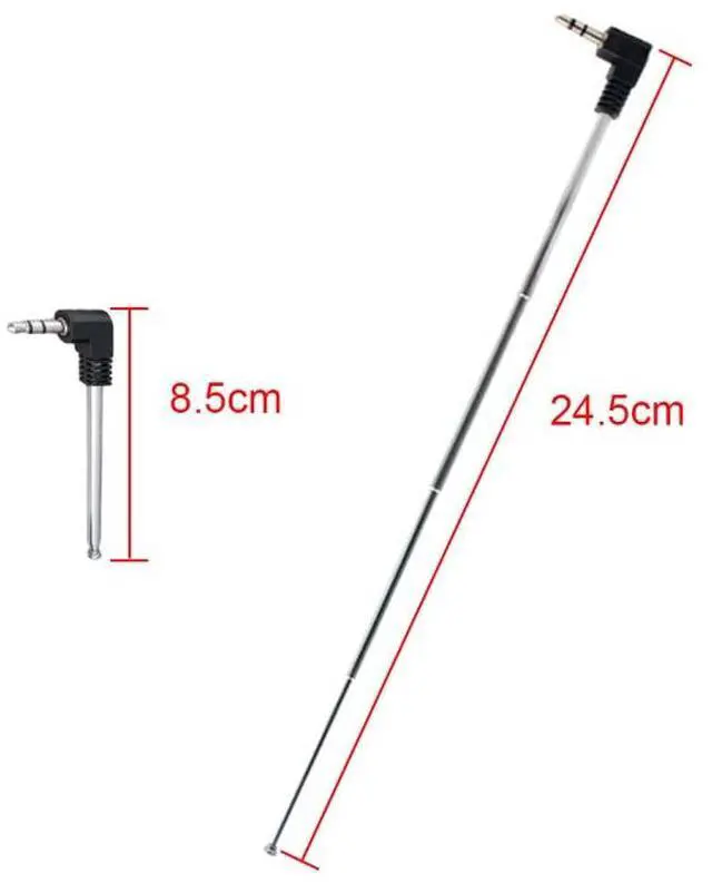 Alt view image 5 of 5 - Retractable 3.5mm FM Radio Antenna for Mobile Phone, Max Length: 24.5cm
