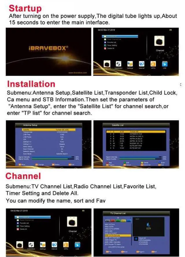 Alt view image 6 of 7 - iBRAVEBOX V8 MAGIC Digital Satellite Signal Finder Meter, Support H.265+DVB-S/S2 & IPTV, US Plug